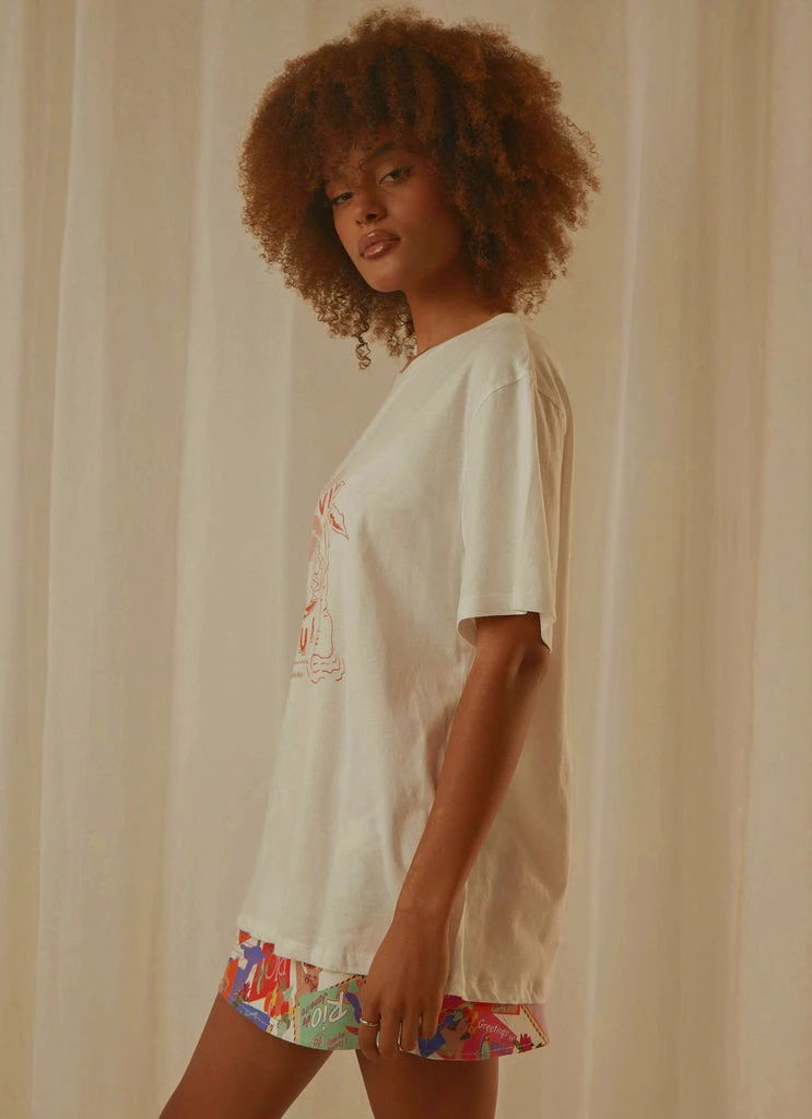 Charlie Holiday - Good Vibes Club Boyfriend Tee - White - Image 6