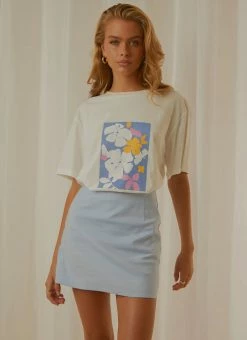 Charlie Holiday - Tropicana Boyfriend Tee - White