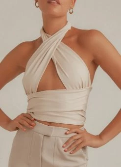 Peppermayo - Emotions Crop Top - Ivory