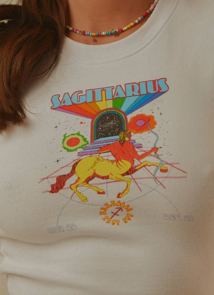 Wrangler - Sagittarius Baby Tee - White - Image 5