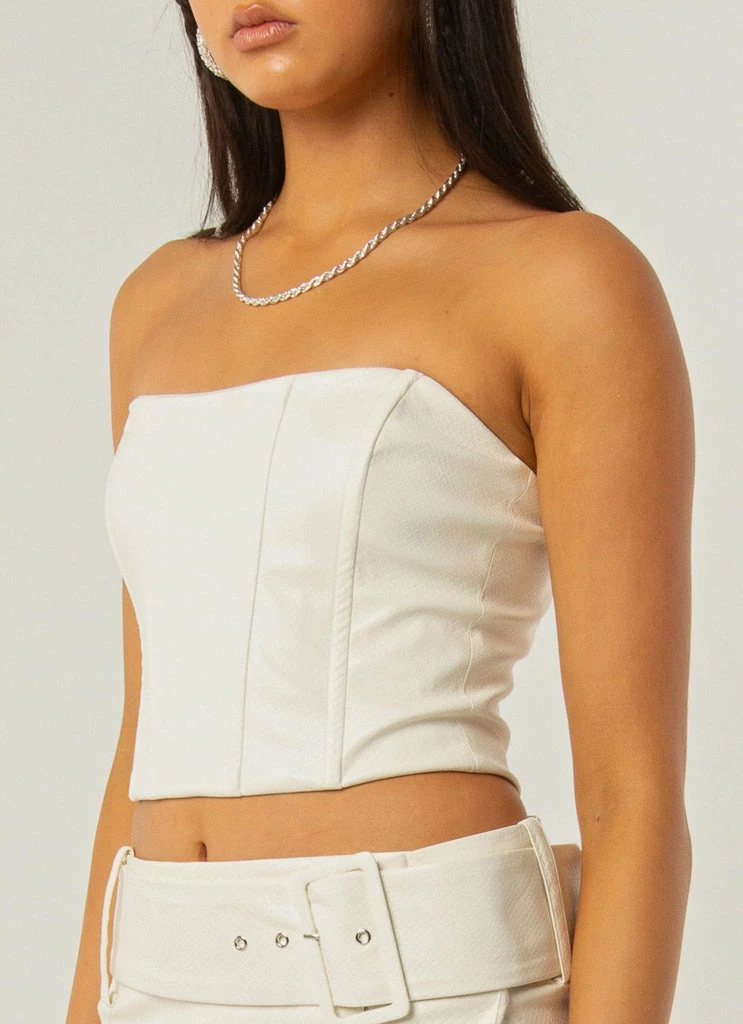 Peppermayo Exclusive - Divine Energy Bustier - Ivory Snakeskin - Image 4