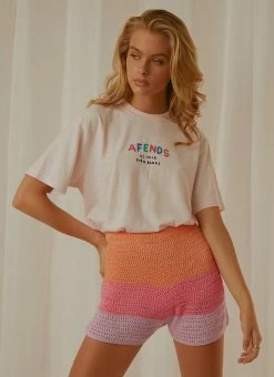 Afends - Unisex Hemp Retro Fit Tee - Ariel Pink