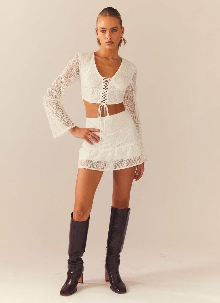 Peppermayo Exclusive - Free & Wild Lace Top - Ivory - Image 2