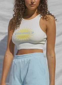 Vacancy Supply - Sunburst Singlet - White