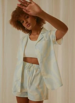 Peppermayo Exclusive - Feels Like Sunday Shirt - Light Blue Wave