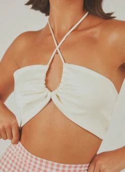 Peppermayo Exclusive - Angel Like You Crop - Ivory