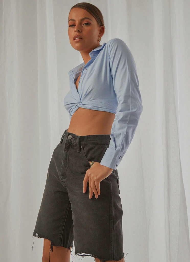 Peppermayo - Daria Crop Top - Blue - Image 3