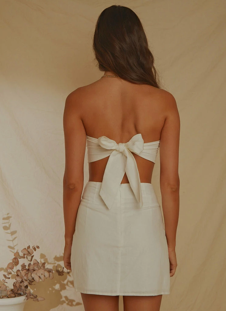 Peppermayo Exclusive - Sandy Days Crop Top - White - Image 6