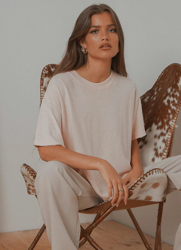 Afends - Slay Hemp Oversized Tee - Ash Pink