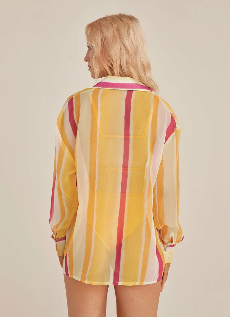 Riley Hubatka X Peppermayo - Sunkissed Dreams Shirt - Sunset Stripe - Image 5