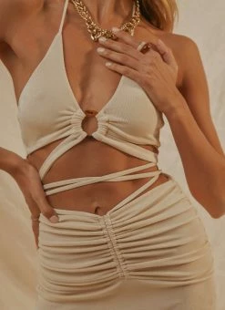 Peppermayo Exclusive - Lila Crop Top - Ivory
