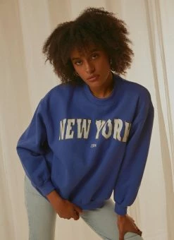 Peppermayo - Big City Crewneck Sweater - Cobalt Blue