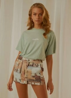 Afends - Grow Some Hemp Oversized Tee - Smoke Green