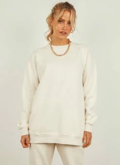 Nude Lucy - Carter Classic Boyfriend Sweat - Ecru