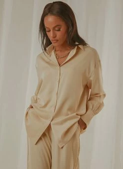 Peppermayo Exclusive - Monet Oversized Shirt - Ivory