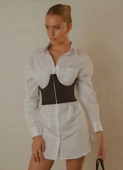 Peppermayo Exclusive - Summer Fade Underbust Corset - Black