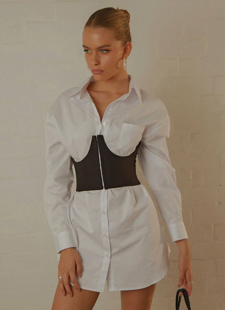 Peppermayo Exclusive - Summer Fade Underbust Corset - Black