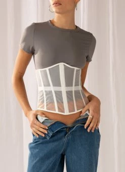 Peppermayo Exclusive - Higher Love Bustier - White