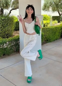 Riley Hubatka X Peppermayo - Sundown Vibes Drill Bustier - Ivory