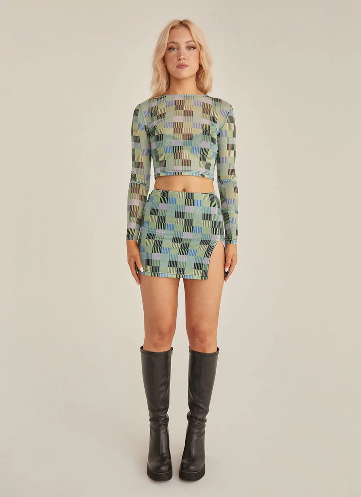 Riley Hubatka X Peppermayo - Nights In L.A Mesh Top - Techno Check - Image 2