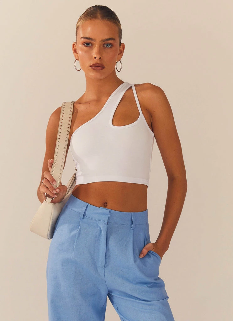Peppermayo Exclusive - Cedar Crop Top - White - Image 2