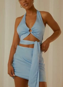 Peppermayo Exclusive - The Luxe List Top - Sky