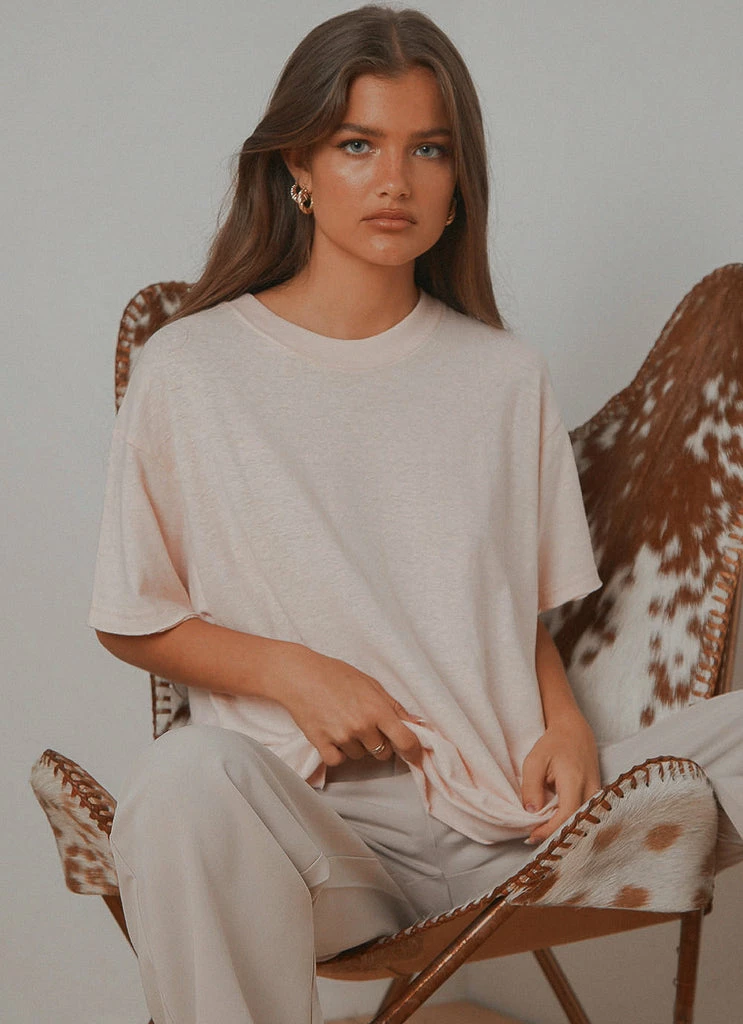 Afends - Slay Hemp Oversized Tee - Ash Pink - Image 3