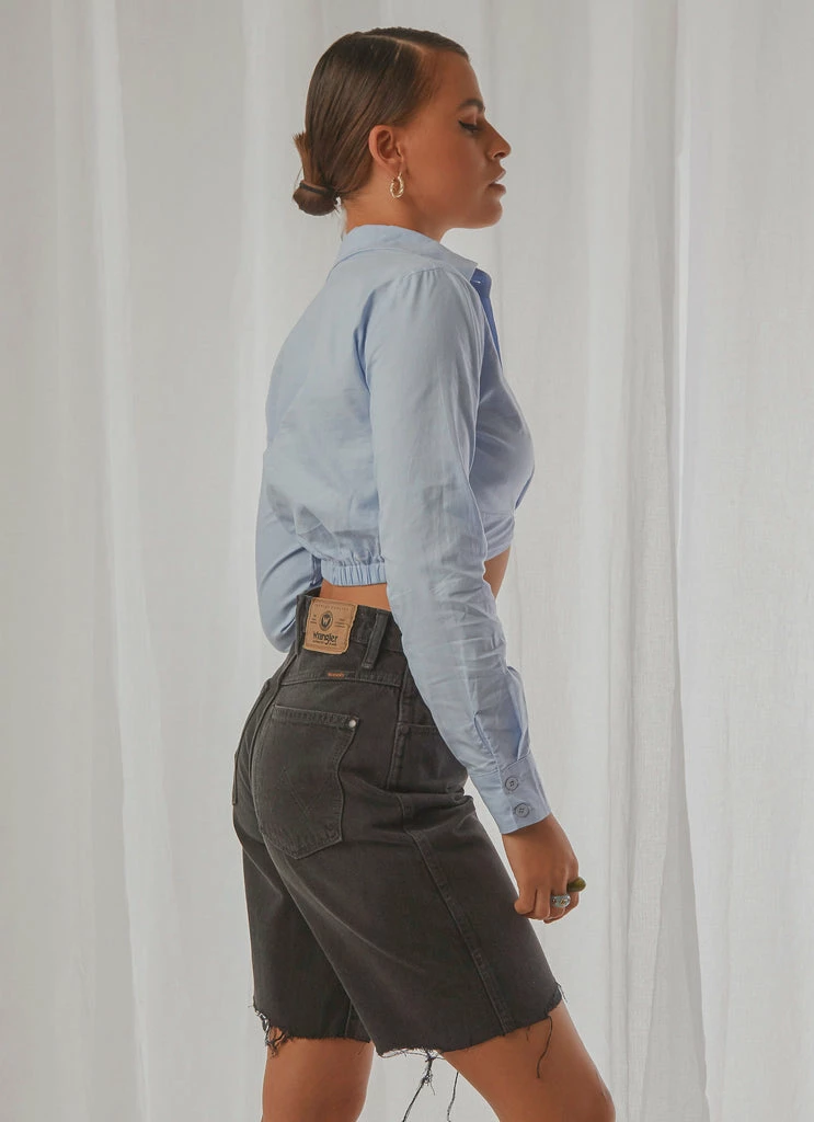 Peppermayo - Daria Crop Top - Blue - Image 4