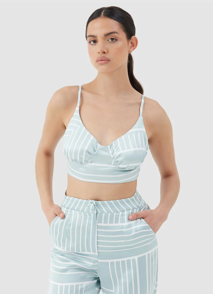 4th & Reckless 4th & Reckless - Francesca Top - Sage Print - Image 4