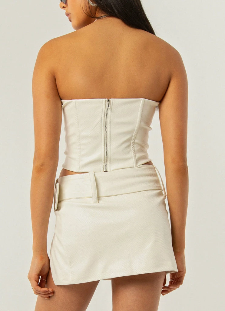 Peppermayo Exclusive - Divine Energy Bustier - Ivory Snakeskin - Image 5