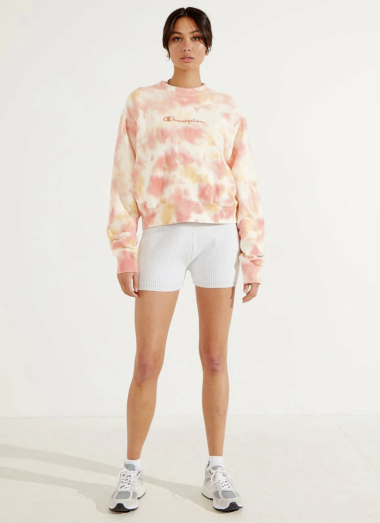 Champion - Reverse Weave Cloud Dye Crew - Pink Tie Dye - Image 3