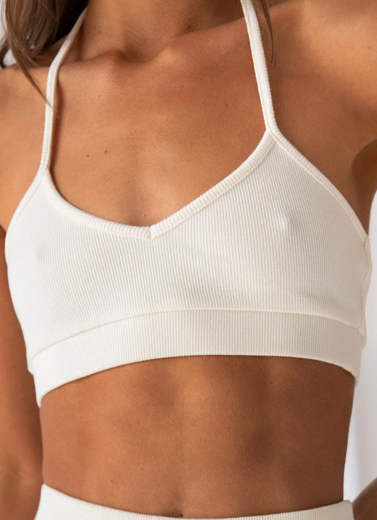 Peppermayo Exclusive - Femme Organic Cotton Rib Crop Top - Ivory - Image 6