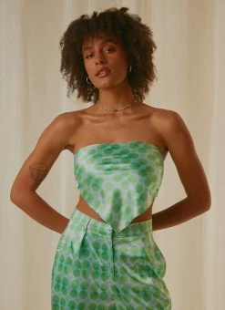 Peppermayo Exclusive - Better Retro Scarf Top - Seafoam