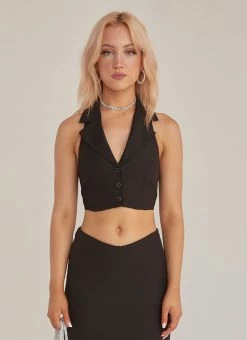 Riley Hubatka X Peppermayo - Sound Check Vest Top - Noir