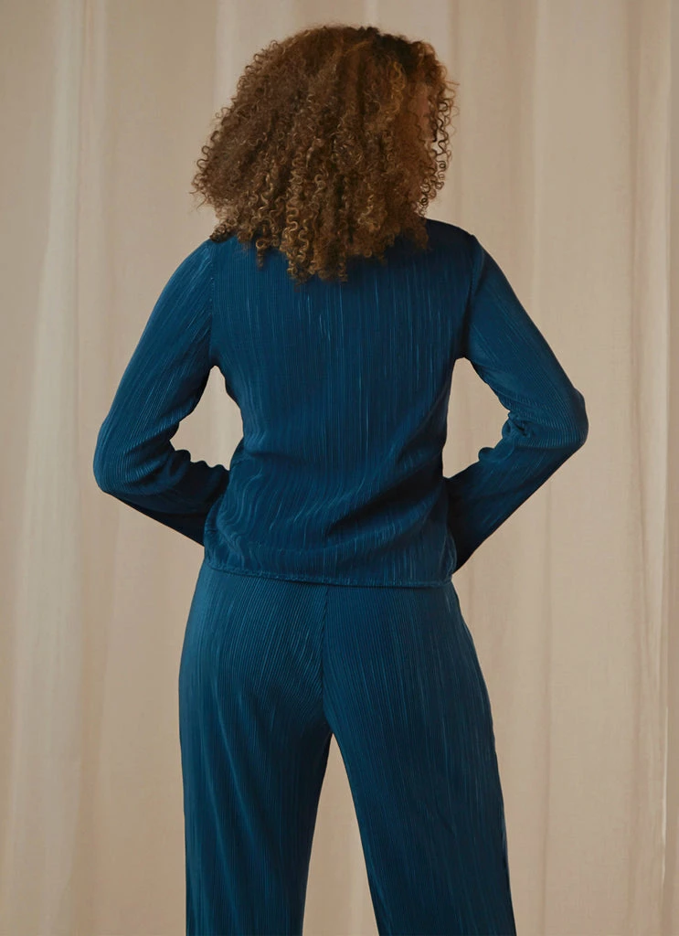 Peppermayo Exclusive - Barcelona Nights Tie Top - Cobalt - Image 5