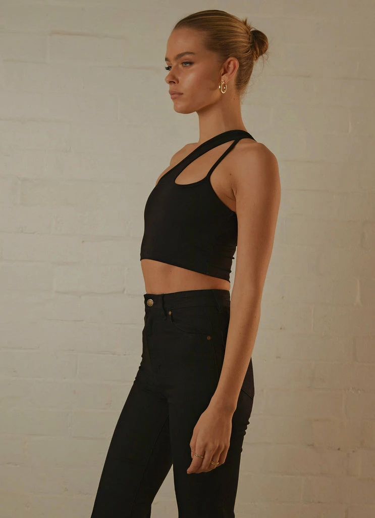 Peppermayo Exclusive - Cedar Crop Top - Black - Image 4