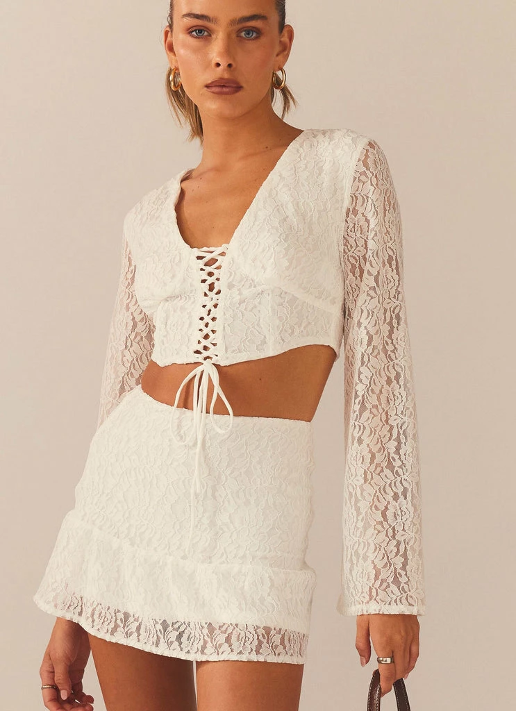Peppermayo Exclusive - Free & Wild Lace Top - Ivory