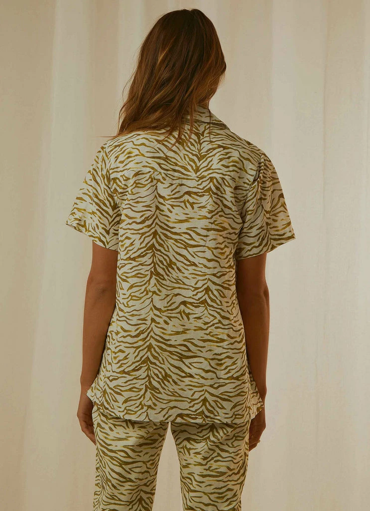 Cools Club - Safari Crop Shirt - Herb Zebra - Image 5