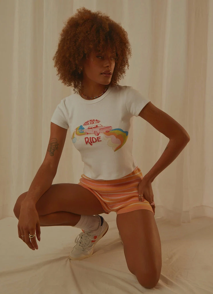 Charlie Holiday - Here For The Ride Slim Tee - White - Image 2