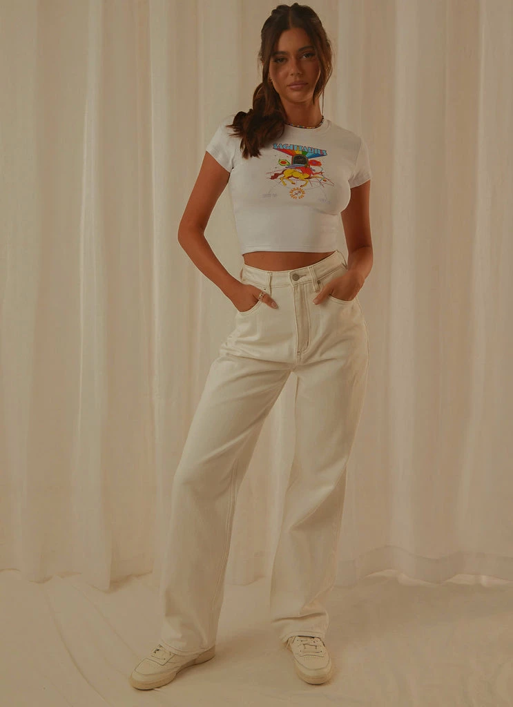 Wrangler - Sagittarius Baby Tee - White - Image 4