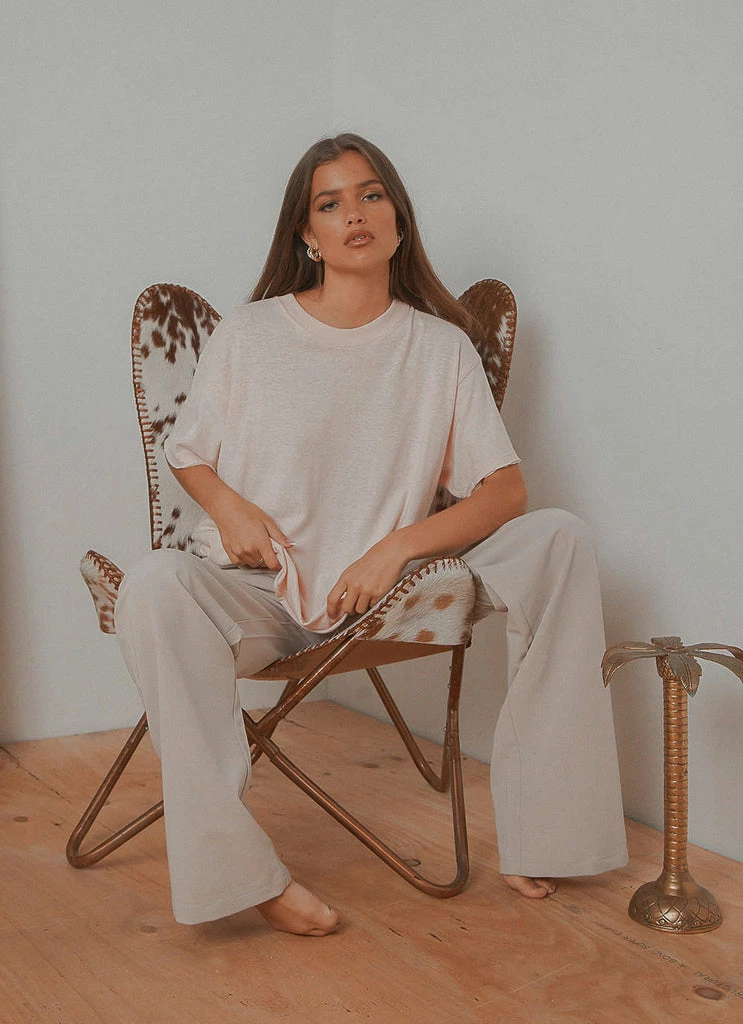 Afends - Slay Hemp Oversized Tee - Ash Pink - Image 2