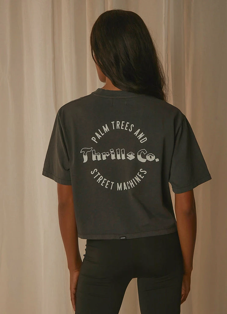 Thrills - Wellness Crop Merch Tee - Merch Black - Image 5