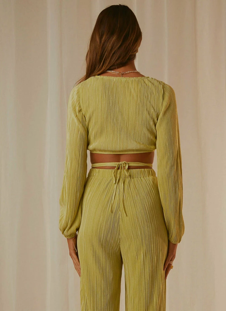 Peppermayo Exclusive - Malibu Dreaming Wrap Top - Sage - Image 5