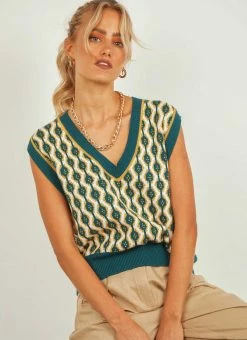 Peppermayo - Schoolin' Life Knit Vest - Green