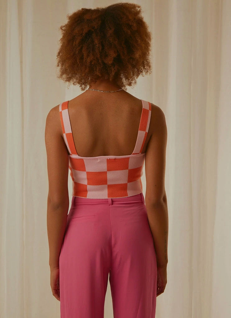 Peppermayo Exclusive - Alfresco Nights Bustier Top - Pink Check - Image 5