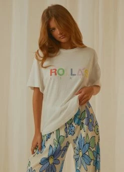 Rolla's Rolla's - Candy Logo Tomboy Tee - White