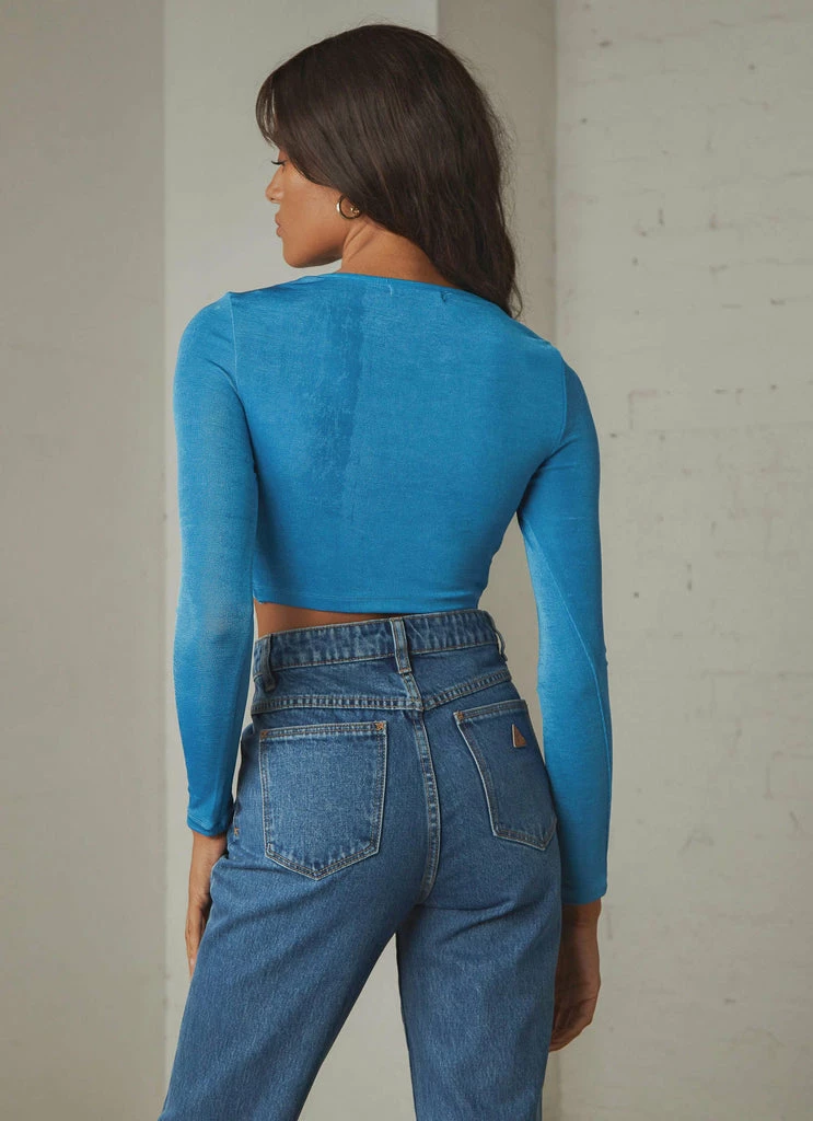 Peppermayo - Superlove Crop Top - Blue - Image 5