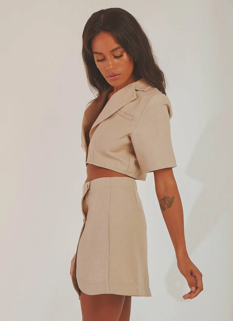 Peppermayo Exclusive - New York City Skirt - Taupe - Image 4