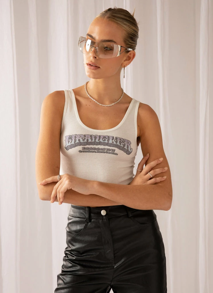 Wrangler - Waves Logo Tank - Vintage White