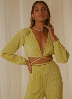 Peppermayo Exclusive - Malibu Dreaming Wrap Top - Sage